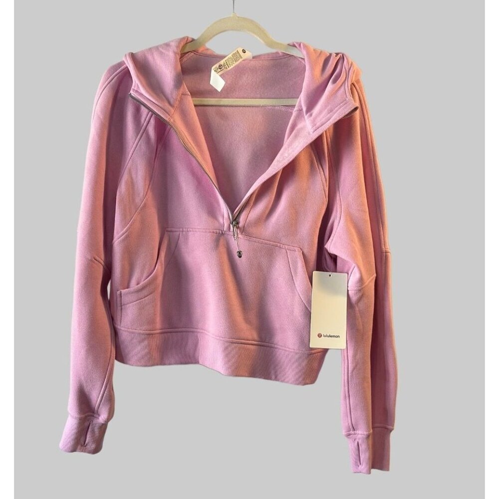 NWT Lululemon Scuba Oversized Half-Zip Hoodie Pink Size M/L